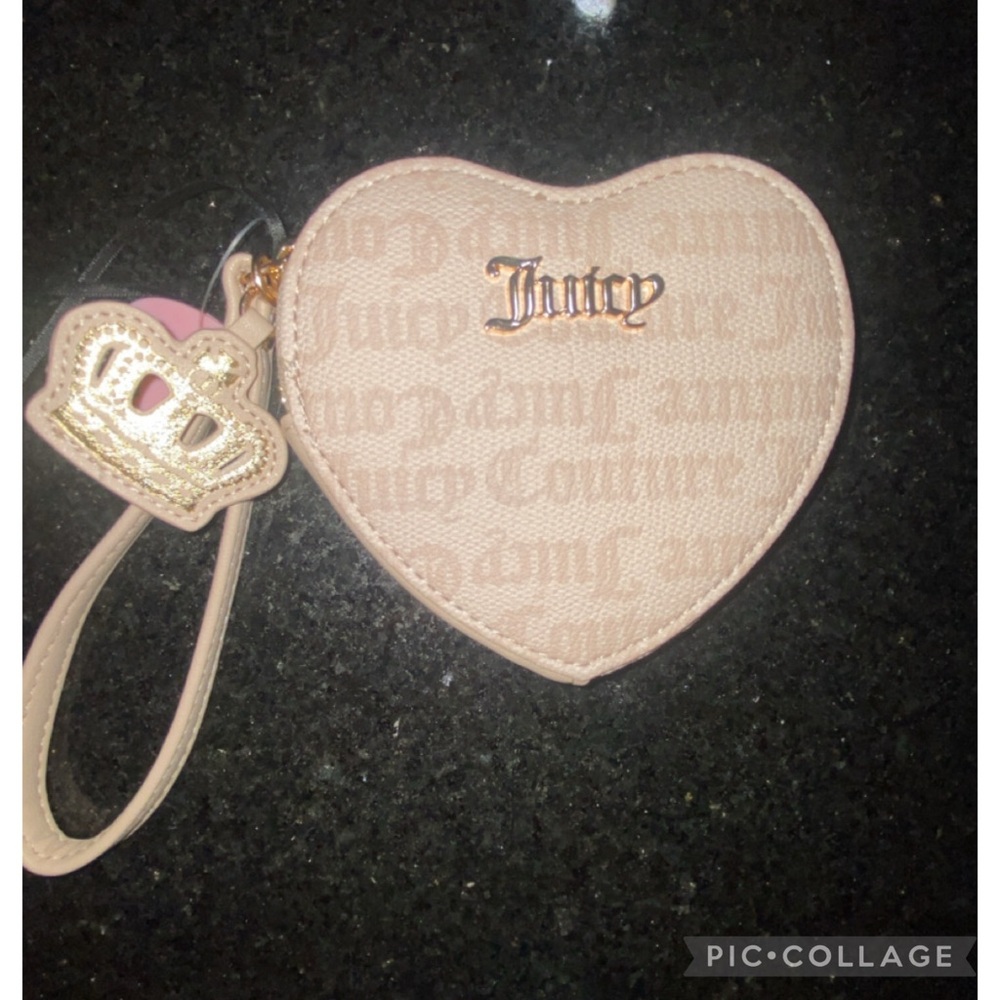 Juicy Couture Pink Heart Wristlet